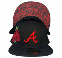 Load image into Gallery viewer, Atlanta Braves New Era Authentic Exclusive Roses 59Fifty (Black/Red)