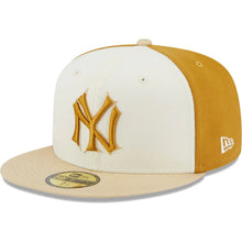 Load image into Gallery viewer, New York Yankees New Era Chrome Anniversary Authentic 59Fifty (Cream/Gold)