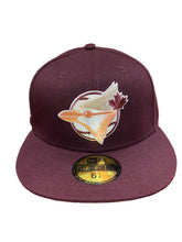 Load image into Gallery viewer, Toronto Blue Jays 1993 World Series Custom Authentic 59Fifty (Maroon/Peach)