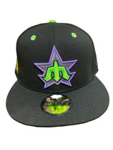 Load image into Gallery viewer, Seattle Mariners New Era 40th Anniversary Authentic 59Fifty (Black/Purple/Neon Green)