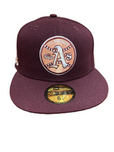 Load image into Gallery viewer, Oakland Athletics New Era 40th Anniversary Authentic 59Fifty (Maroon)