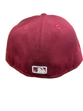 Load image into Gallery viewer, New York Yankees New Era White Logo Authentic 59Fifty (Maroon)