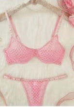 Load image into Gallery viewer, WOMEN'S MESH BRA &amp; PANTY SET (sz SMALL)