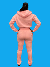 Load image into Gallery viewer, REDFOX "TRUST YOUR SOUL" FLEECE CROP JACKET W/ STACKED PANTS (LT. PINK)