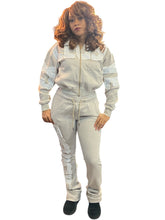 Load image into Gallery viewer, REDFOX RHINESTONE "EXCLUSIVE" CROP HOODIE/STACKED FLEECE PANTS SET (LT KHAKI)