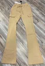 Load image into Gallery viewer, REDFOX WOMEN'S FLEECE STACKED PANTS W/ CARGO POCKETS (KHAKI)
