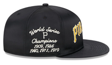 Load image into Gallery viewer, NEW ERA PITTSBURGH PIRATES SATIN SCRIPT 9FIFTY SNAPBACK