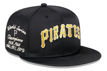 Load image into Gallery viewer, NEW ERA PITTSBURGH PIRATES SATIN SCRIPT 9FIFTY SNAPBACK