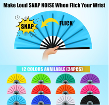 Load image into Gallery viewer, 'BOOTS ON THE GROUND' LARGE FOLDING CLACKING FANS