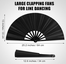 Load image into Gallery viewer, 'BOOTS ON THE GROUND' LARGE FOLDING CLACKING FANS