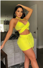 Load image into Gallery viewer, WOMEN'S SUMMER HALTER/SKIRT 2PC SET IN STORES NOW! (GREEN)