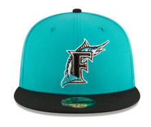 Load image into Gallery viewer, NEW ERA FLORIDA MARLINS WORLD SERIES TEAL WOOL 59FIFTY FITTED