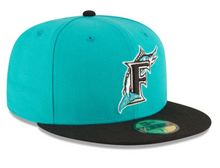 Load image into Gallery viewer, NEW ERA FLORIDA MARLINS WORLD SERIES TEAL WOOL 59FIFTY FITTED