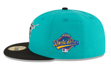 Load image into Gallery viewer, NEW ERA FLORIDA MARLINS WORLD SERIES TEAL WOOL 59FIFTY FITTED