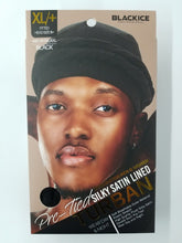 Load image into Gallery viewer, Black Ice Pre-Tied Silky Satin Lined Turban XL