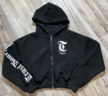 Load image into Gallery viewer, REDFOX "TRUST YOUR SOUL" FLEECE CROP JACKET W/ STACKED PANTS (BLACK)