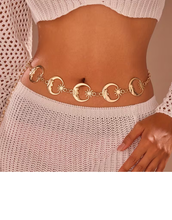 Load image into Gallery viewer, WOMEN'S GOLDEN MOON WAIST CHAIN BELT