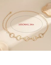 Load image into Gallery viewer, WOMEN'S GOLDEN MOON WAIST CHAIN BELT