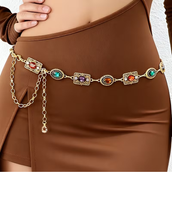 Load image into Gallery viewer, WOMEN'S MULTICOLOR WAIST CHAIN BELT