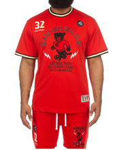 Load image into Gallery viewer, HUSTLE GANG "Black Cats" Jersey Short Set (Goji Berry)