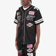 Load image into Gallery viewer, COPPER RIVET RACING BASEBALL JERSEY w/ MATCHING SHORT (BLACK)