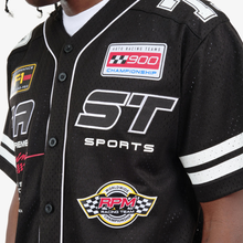 Load image into Gallery viewer, COPPER RIVET RACING BASEBALL JERSEY w/ MATCHING SHORT (BLACK)