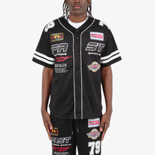 Load image into Gallery viewer, COPPER RIVET RACING BASEBALL JERSEY w/ MATCHING SHORT (BLACK)