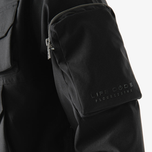 Load image into Gallery viewer, LIFE CODE NYLON TASLAN WINDBREAKER/ CARGO PANTS (BLACK)