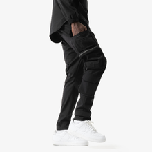 Load image into Gallery viewer, LIFE CODE NYLON TASLAN WINDBREAKER/ CARGO PANTS (BLACK)