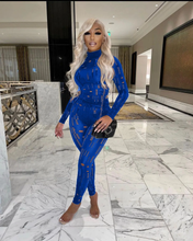 Load image into Gallery viewer, WOMEN'S HOLLOW OUT 2pc LEGGING SET (ROYAL) IN STORES NOW!