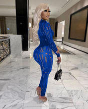 Load image into Gallery viewer, WOMEN'S HOLLOW OUT 2pc LEGGING SET (ROYAL) IN STORES NOW!