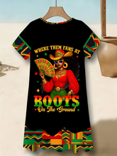 Load image into Gallery viewer, WOMEN'S PLUS SIZE "BOOTS ON THE GROUND" DRESS