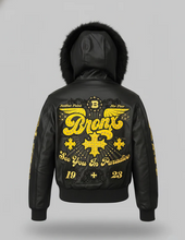 Load image into Gallery viewer, JORDAN CRAIG BRONX BOMBER JACKET W/ HOOD (BLACK)