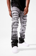 Load image into Gallery viewer, JORDAN CRAIG MARTIN STACKED - PYTHON DENIM JEAN (CONCRETE)