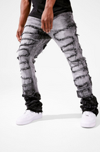 Load image into Gallery viewer, JORDAN CRAIG MARTIN STACKED - PYTHON DENIM JEAN (CONCRETE)