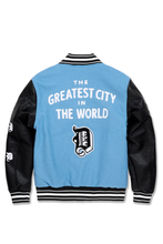 Load image into Gallery viewer, JORDAN CRAIG D-TOWN VARSITY JACKET (LION BLUE)