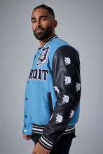 Load image into Gallery viewer, JORDAN CRAIG D-TOWN VARSITY JACKET (LION BLUE)