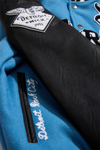 Load image into Gallery viewer, JORDAN CRAIG D-TOWN VARSITY JACKET (LION BLUE)