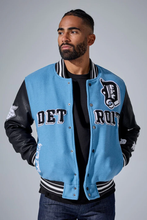 Load image into Gallery viewer, JORDAN CRAIG D-TOWN VARSITY JACKET (LION BLUE)