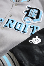 Load image into Gallery viewer, JORDAN CRAIG D-TOWN VARSITY JACKET (LION GREY)