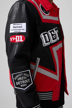 Load image into Gallery viewer, JORDAN CRAIG TRACKSTAR VARSITY JACKET (RED)