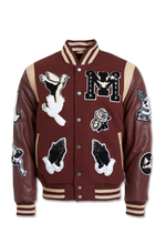 Load image into Gallery viewer, JORDAN CRAIG FALLEN ANGELS VARSITY JACKET (CHOCOLATE)