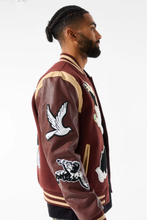Load image into Gallery viewer, JORDAN CRAIG FALLEN ANGELS VARSITY JACKET (CHOCOLATE)