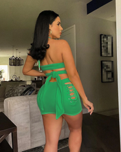 Load image into Gallery viewer, WOMEN'S SUMMER HALTER/SKIRT 2PC SET IN STORES NOW! (GREEN)