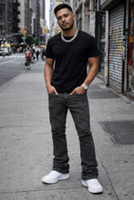 Load image into Gallery viewer, JORDAN CRAIG STACKED JEANS WITH SHREDS JTF934R (CHARCOAL)