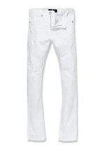 Load image into Gallery viewer, JORDAN CRAIG STACKED JEANS WITH SHREDS JTF934R (WHITE)