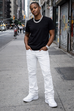 Load image into Gallery viewer, JORDAN CRAIG STACKED JEANS WITH SHREDS JTF934R (WHITE)
