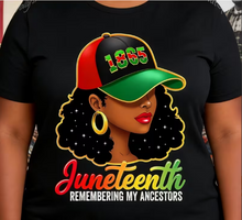 Load image into Gallery viewer, JUNETEENTH - REMEMBERING MY ANCESTORS T-SHIRT