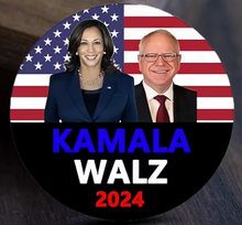 Load image into Gallery viewer, KAMALA HARRIS TIM WALZ 2024 CAMPAIGN BUTTON/PIN