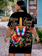 Load image into Gallery viewer, WOMEN'S "BLESSED BY GOD, LOVED BY JESUS, LED BY HOLY SPIRIT" DRESS